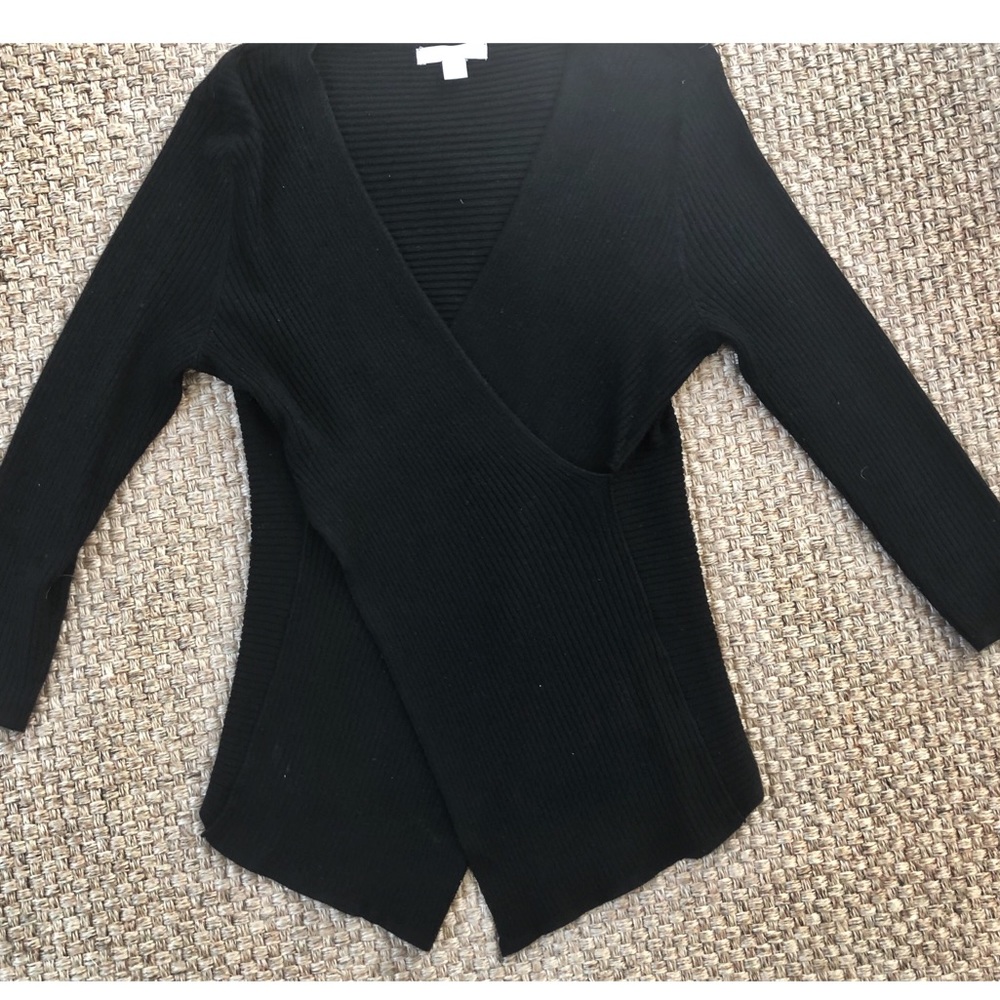 Black Wrap Sweater Top NY & Co.